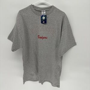 Vintage Wisconsin Badgers Delta Pro Weight Shirt New w Tags‎ Embroidered Men XL